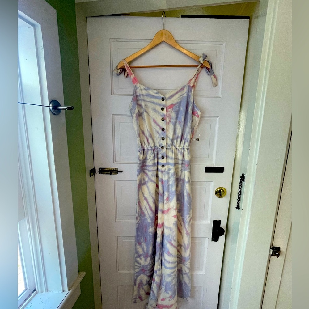 ModCloth linen tie dye jumpsuit - small